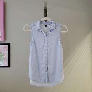 H&M Blue stripped button up